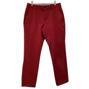 Bonobos Men's Athletic Fit Chino Pants Burgundy/Maroon Size 30x32 Stretch